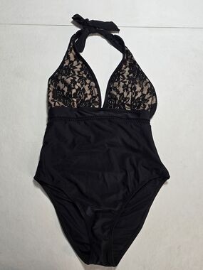 Cupshe Black Halter One-Piece Swimwear